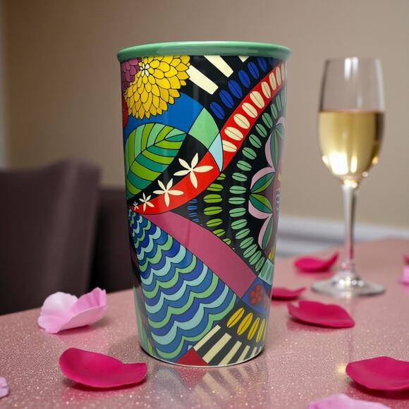 Starbucks Jessie & Katey 12oz Double Wall Ceramic Tumbler EUC Limited Edition - Picture 5 of 7